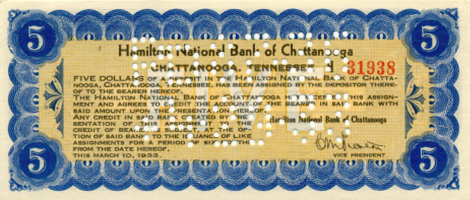 Hamilton NB $5 script
